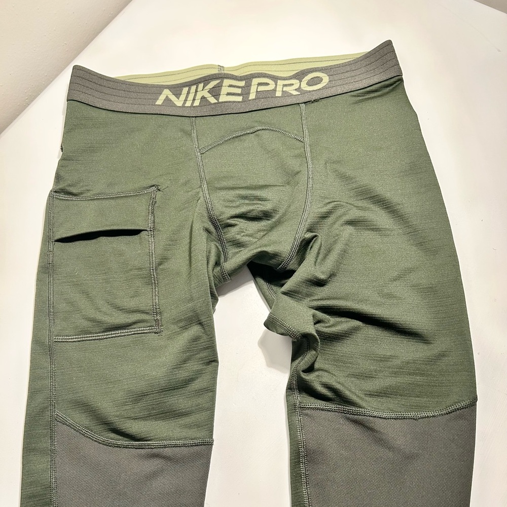 Nike Pro Olive Green Leggings - image 1